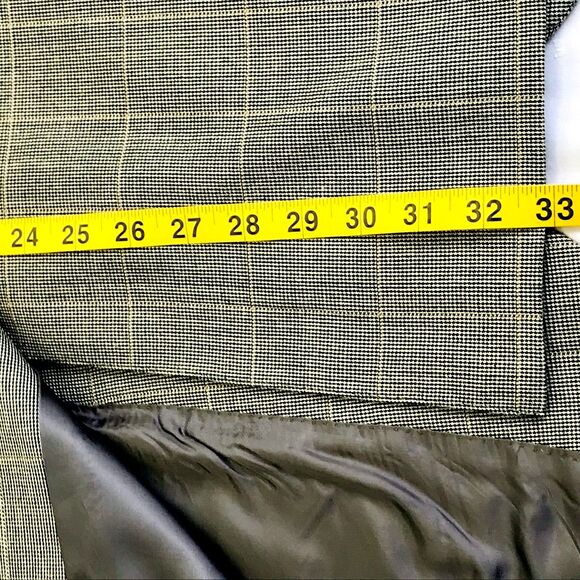 Jos A Bank Signature Sport Coat Windowpane Plaid Silk Wool 44 L Gray - Picture 10 of 13